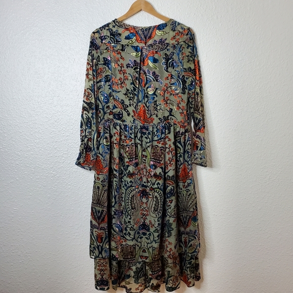 Adore Paisley Velvet Burnout Dress - Picture 2 of 11